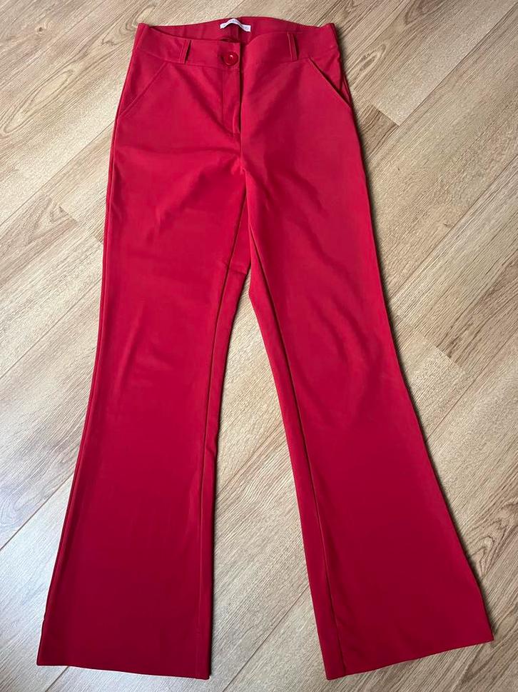 Studio Anneloes Bonded Trousers - Maat M - Rood, Kleding | Dames, Broeken en Pantalons, Zo goed als nieuw, Maat 38/40 (M), Rood