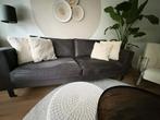 Moderne 3-zits bank antraciet + 2 Kees Smit fauteuils, Driepersoons, 75 tot 100 cm, Ophalen of Verzenden, Zo goed als nieuw