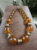 Barnsteen ketting, Ophalen of Verzenden, Zo goed als nieuw, Bruin, Steen of Mineraal