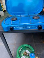 Twee pits gasstel zo goed als nieuw met gasfles, Ophalen of Verzenden, Zo goed als nieuw