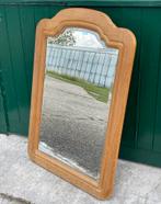 Grote vintage antieke spiegel facet gebogen lijst, Ophalen, Rechthoekig