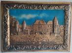 Antieke koperen wandbord Amersfoort Koppelpoort, Ophalen