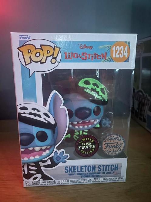 Funko Pop GLOW CHASE Skeleton Stitch, Verzamelen, Poppetjes en Figuurtjes, Zo goed als nieuw, Ophalen of Verzenden