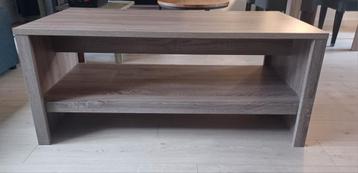 Nieuwe Salontafel Truffel Eiken met Tussenplank beschikbaar voor biedingen