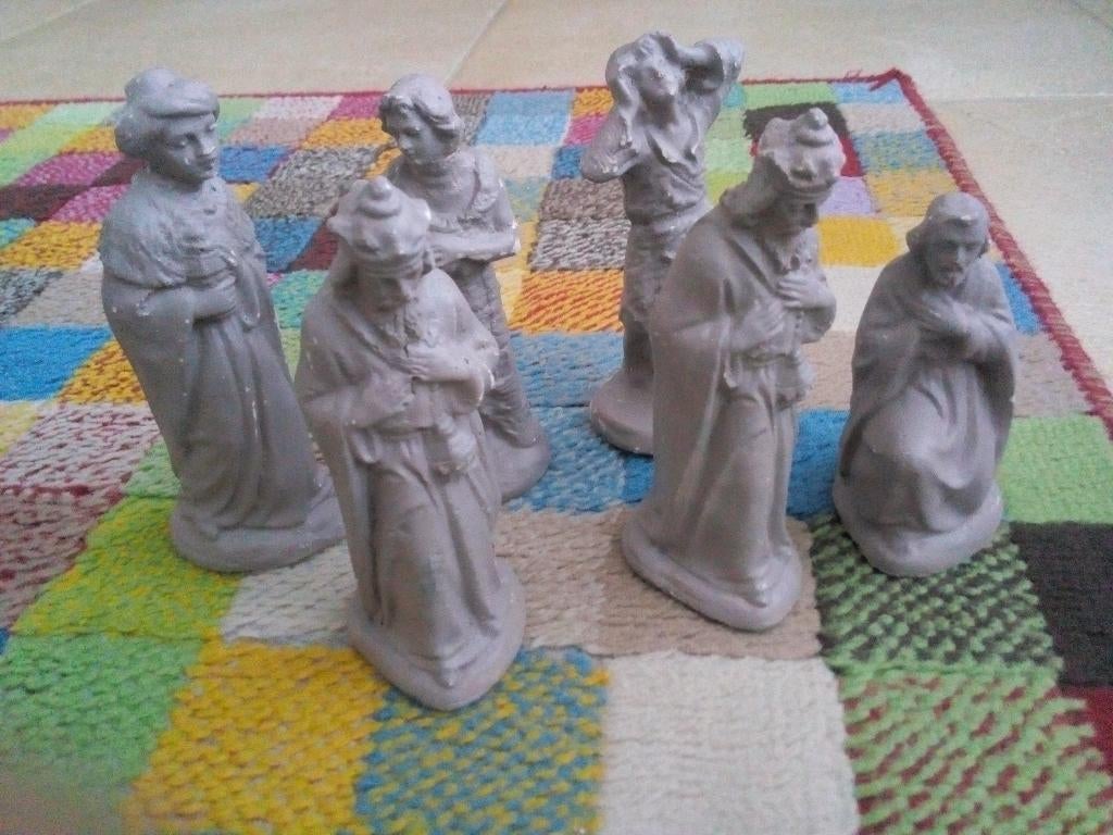 Vintage figuren kerststal (2), Ophalen of Verzenden, Gebruikt