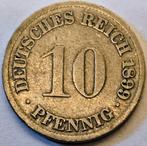 Duitse 10 Pfennig 1899 F F - Zeldzame Munt, Ophalen of Verzenden, 10 cent, Losse munt