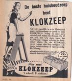 retro reclame 1950 Klok Heerde de beste huishoudzeep, Verzamelen, Ophalen of Verzenden