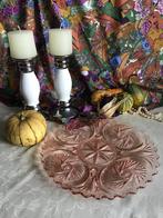 Glazen vintage schaal Art Nouveau stijl, Ophalen of Verzenden