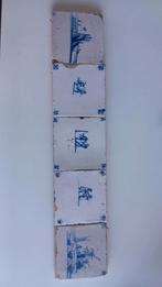 5 Oud Hollandse Tegels met blauwe voorstelling, Ophalen of Verzenden