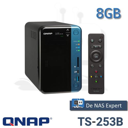 NAS QNAP TS-253B 8GB refurbished, Computers en Software, NAS, Zo goed als nieuw, Ophalen of Verzenden