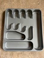 Simpele effen grijze plastic bestekbak, Huis en Inrichting, Ophalen of Verzenden, Zo goed als nieuw