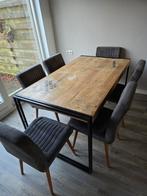 Eetkamertafel met 6 stoelen, Huis en Inrichting, Tafels | Eettafels, Ophalen, Gebruikt, 50 tot 100 cm, Vijf personen of meer