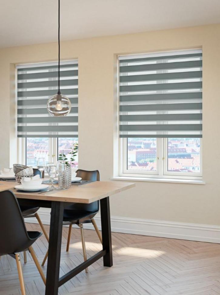 Rolgordijn duo FEMRIS 80x180 cm grijs (2 stuks), Huis en Inrichting, Woonaccessoires | Overige, Zo goed als nieuw, Ophalen