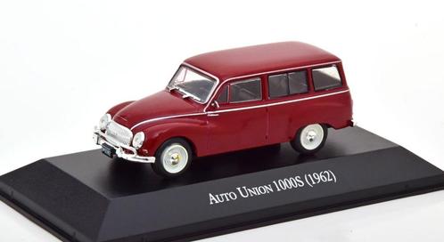 Atlas 1:43 Auto Union 1000S, bordeaux 1962 in blisterverpakk, Hobby en Vrije tijd, Modelauto's | 1:43, Nieuw, Auto, Overige merken