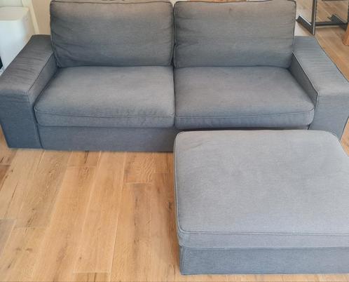 Bank en hocker 3 zits Kivik IKEA, Huis en Inrichting, Banken | Bankstellen, Gebruikt, Rechte bank, Driepersoons, 200 tot 250 cm