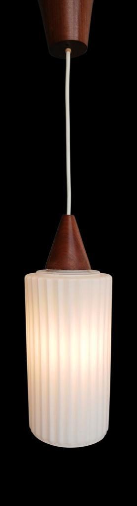 Philips hanglamp, geribbeld opaalglas, vintage, jaren 50 , Huis en Inrichting, Lampen | Hanglampen, Gebruikt, Minder dan 50 cm