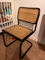 Vintage Cesca stoel van Marcel Breuer stalen buis met rotan, Huis en Inrichting, Stoelen, Gebruikt, Zwart, Ophalen of Verzenden