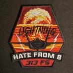KLU 313 Squadron Hate From 8 F-35 Lightning Patch, Ophalen of Verzenden, Luchtmacht, Nederland, Embleem of Badge