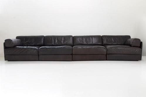 De Sede DS-76 modulaire leren bank, Huis en Inrichting, Banken | Bankstellen, Gebruikt, Rechte bank, Vierpersoons of meer, 300 cm of meer