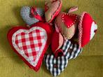Hart kussen decoratie rood blauw, Ophalen, Zo goed als nieuw, Rood, Hartvormig