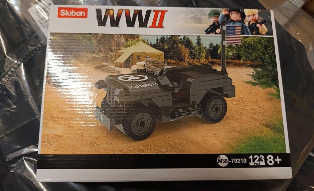 WWII Jeep - Sluban Bouwset LEGO compatible, Overige merken, Auto, Nieuw, Ophalen of Verzenden