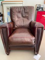 Leren fauteuil bruin, Huis en Inrichting, Fauteuils, Ophalen, Zo goed als nieuw, 50 tot 75 cm, Leer