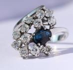 18 kt gouden ring 1.20 ct diamanten briljant saffier natuur, 18 tot 19, Katwijk, Juwelina, Nieuw