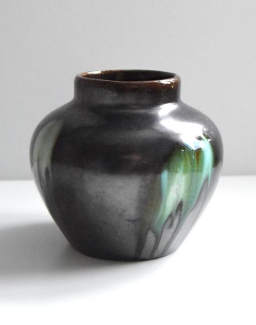 Mooi vintage aardewerken, Art Nouveaux, bol vaasje, Huis en Inrichting, Woonaccessoires | Vazen, Zo goed als nieuw, Overige kleuren