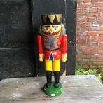 Oude houten notenkraker rood/geel, Antiek en Kunst, Curiosa en Brocante, Ophalen of Verzenden
