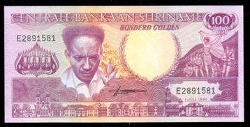 Bankbiljet - Suriname 100 Gulden 1986 - UNC beschikbaar voor biedingen
