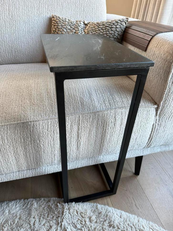 By boo marmeren bijzettafel - 40x27x65cm, Huis en Inrichting, Tafels | Bijzettafels, Gebruikt, Rechthoekig, 60 cm of meer, Minder dan 55 cm
