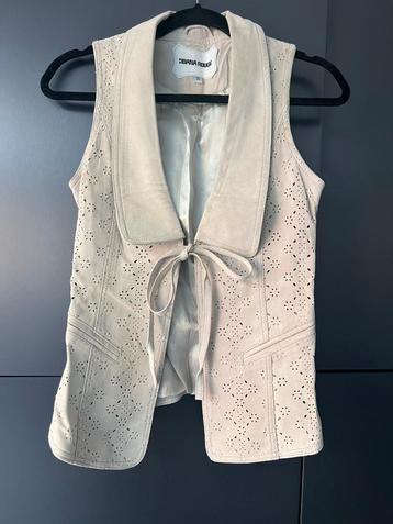 IBANA ROUGE ROOM WIT OFF WHITE ECHT LEREN LEER GILET MAAT 36 beschikbaar voor biedingen