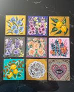 Handbeschilderde unieke tegeltjes 13x13cm, Huis en Inrichting, Ophalen of Verzenden, Nieuw