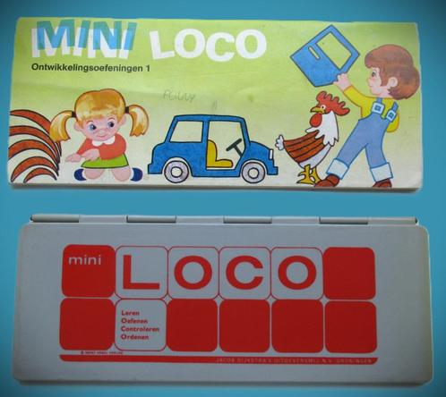 Miniloco Basis Grijs~Vintage~+ Mini-Loco boek + inlegvellen, Kinderen en Baby's, Speelgoed | Educatief en Creatief, Gebruikt, Puzzelen