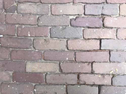 100 m2 oud gebakken 7 duimers dik formaat klinker dikformaat, Tuin en Terras, Tegels en Klinkers, Gebruikt, Klinkers, Keramiek