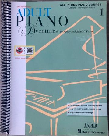 Adult Piano Adventures 1 + Media Online QR code - Faber beschikbaar voor biedingen