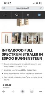 Infrarood ruggen steun sauna, Ophalen of Verzenden, Complete sauna