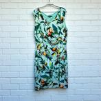 Smashed Lemon Jurk Maat 44 Licht Blauw Bladeren Vogels Midi, Sl, Maat 42/44 (L), Zo goed als nieuw, Sl