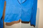 King Louie jasje soepel vallend azuur blauw kraag knopen M, Maat 38/40 (M), Zo goed als nieuw, Jasje, King Louie