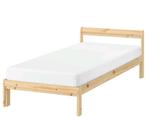 Ikea Neiden bed eenpersoonsbed + matras + lattenbodem 90x200, Ophalen, 90 cm, Eenpersoons, Wit
