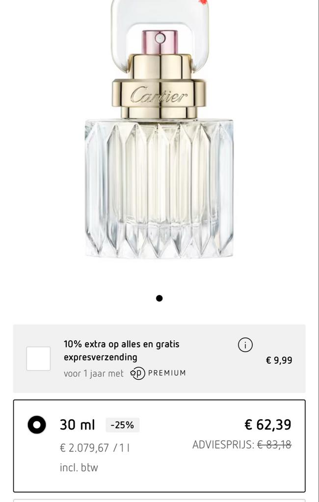 Cartier Carat Eau de Parfum 30ml, Ophalen of Verzenden, Zo goed als nieuw