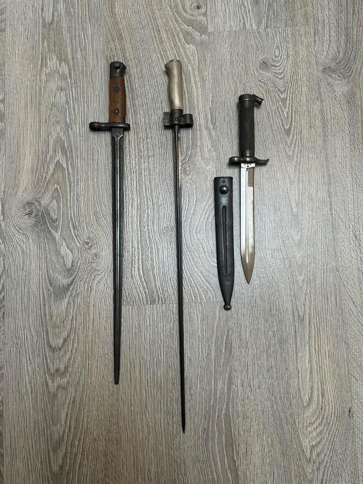 Zweedse m1896 bajonet wo1/wo2 origineel met schede!, Verzamelen, Militaria | Tweede Wereldoorlog, Mes of Dolk, Overige gebieden