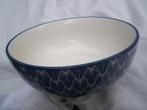 KOM 1,75 Liter wit & blauw EHDP 20 x 9 cm. Designkom  Schaal, Ophalen of Verzenden, Nieuw, Aardewerk