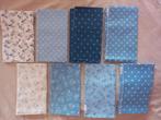 8 x Quilt lapjes, Hobby en Vrije tijd, Overige kleuren, Nieuw, Ophalen of Verzenden, 30 tot 120 cm