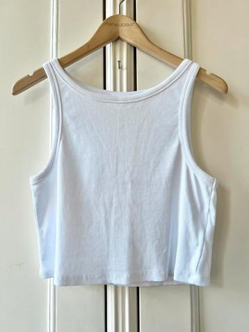 Gestuz crop top ribbelstof wit, maat XL/42 beschikbaar voor biedingen