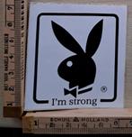 Vintage sticker Playboy I-'m strong  bunny haasje logo merk, Ophalen of Verzenden, Zo goed als nieuw, Overige typen