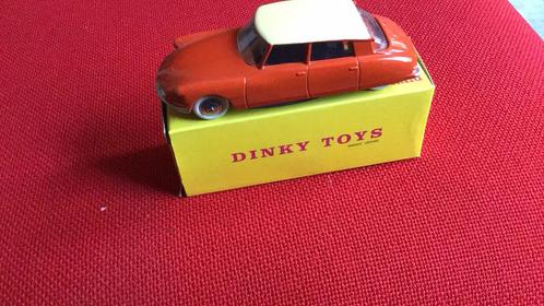 DINKY TOYS CITROEN DS 19 ORANJE / WIT KLEUR ZELDZAAM + DOOS, Hobby en Vrije tijd, Modelauto's | 1:43, Nieuw, Auto, Dinky Toys
