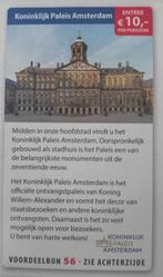 Postcodeloterij bon 56 Koninklijk Paleis Amsterdam, Tickets en Kaartjes, Kortingsbon, Overige typen, Twee personen