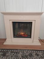 Electrische haard met marmeren schouw, Huis en Inrichting, Haarden, Ophalen of Verzenden, Zo goed als nieuw, Vrijstaande haard