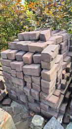 20m2 Gebruikte Klinkerkeien Rood/Paars - Ca. 1 Pallet, Ophalen of Verzenden, Gebruikt